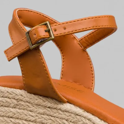 Sandalias para dama Primise Ibiza white/camel pu