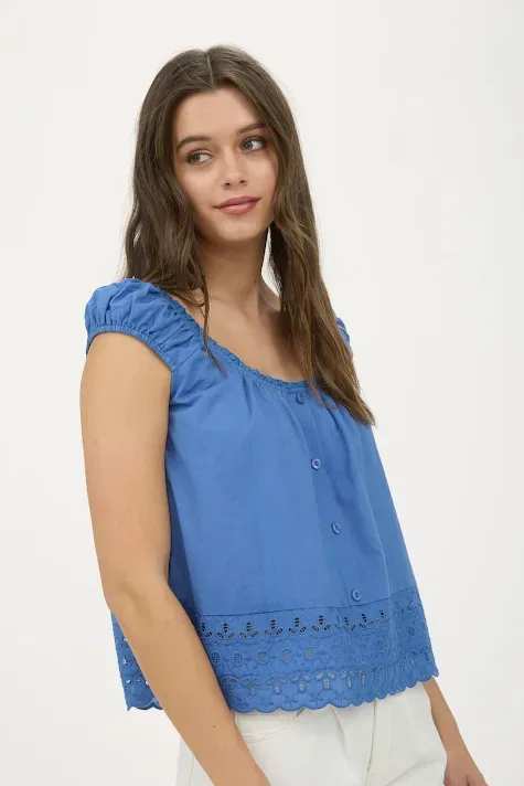 Blusa Mine para dama color azul TB8905