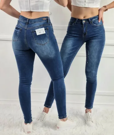 Jeans para dama Cesstoi 16-22-9175-08 color azul