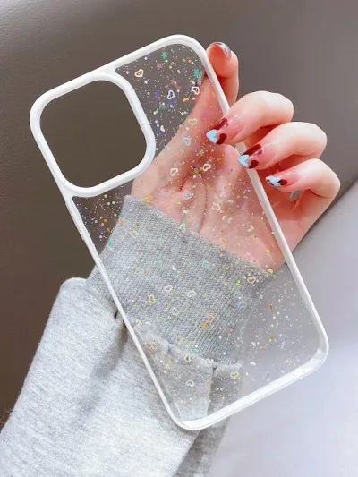 Funda de celular transparente con lentejuelas Iphone 11