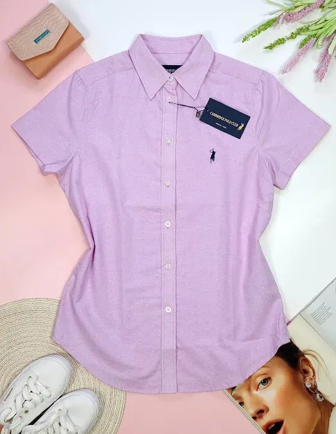 Camisa Cambridge Polo Club para dama, color lila.