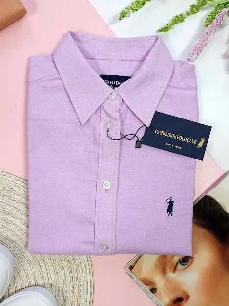 Camisa Cambridge Polo Club para dama, color lila.