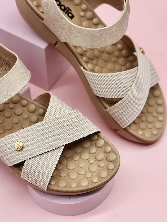 Sandalias Sabata para dama loren-2512 BEIGE