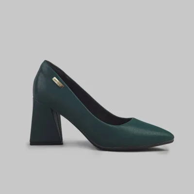 Tacones  Natural  para dama color verde oscuro