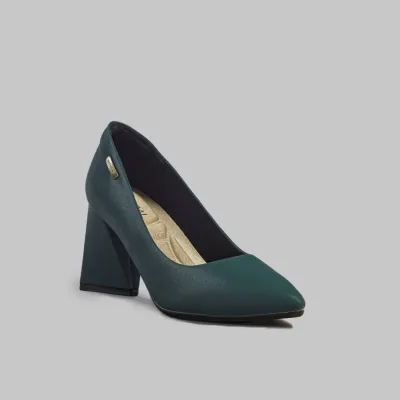 Tacones  Natural  para dama color verde oscuro