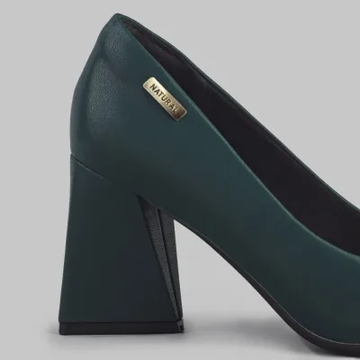 Tacones  Natural  para dama color verde oscuro