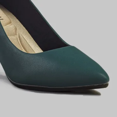 Tacones  Natural  para dama color verde oscuro