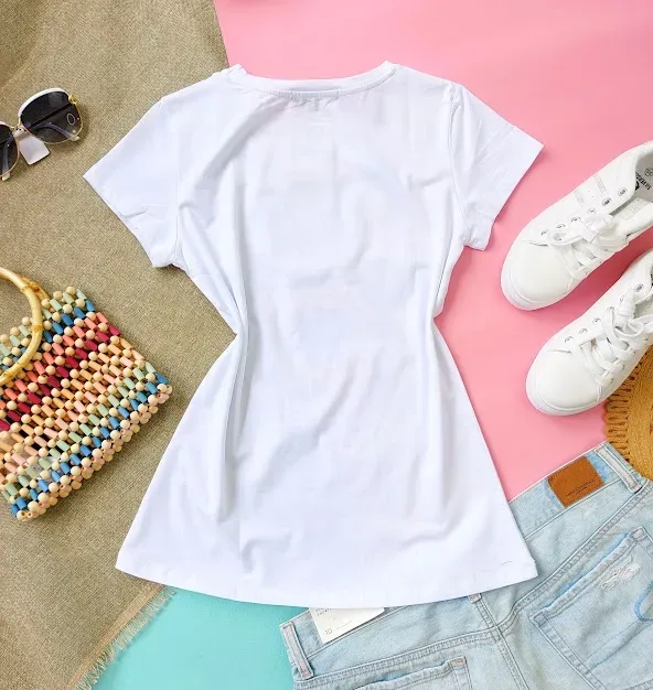Camiseta para dama con diseño de perfume