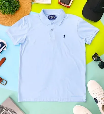 Camiseta Cambridge Polo Club para caballero color celeste cielo PC-02537