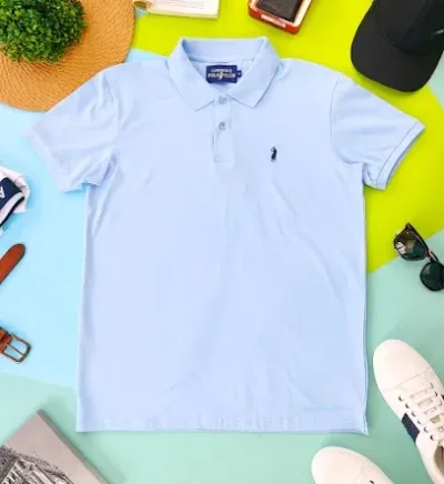 Camiseta Cambridge Polo Club para caballero color celeste cielo PC-02537