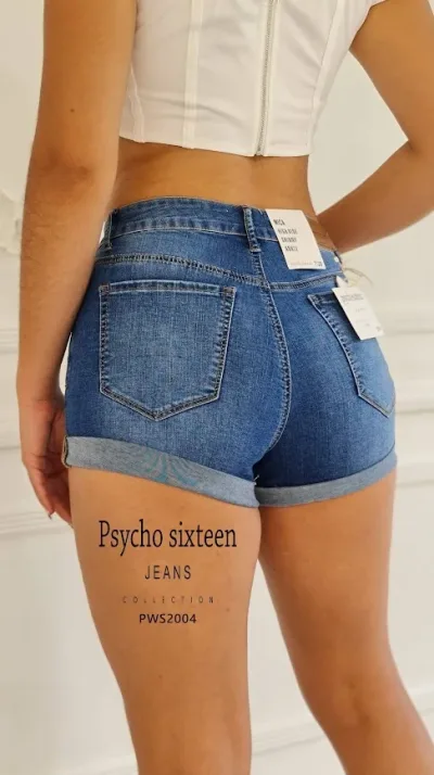 Short Psycho Sixteen para dama PWS2004 color Azul