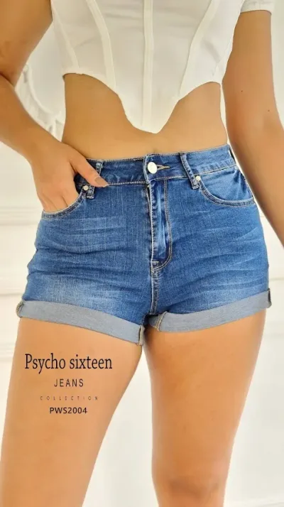 Short Psycho Sixteen para dama PWS2004 color Azul