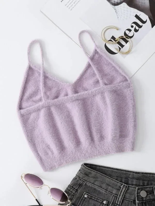 Crop Top para dama color lila