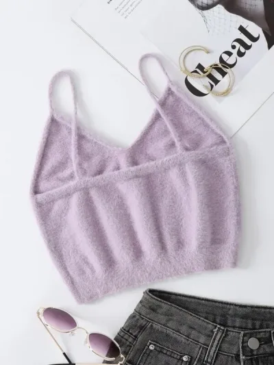 Crop Top para dama color lila