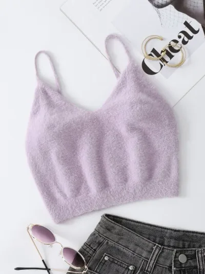 Crop Top para dama color lila