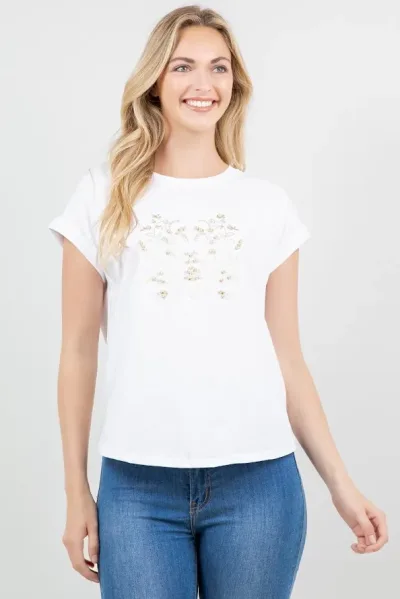 Camiseta para dama TABA color blanco