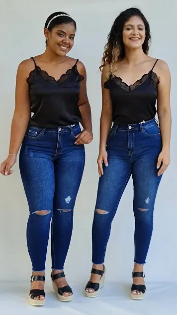 Jeans para dama skinny high rise IH8228HS color azul
