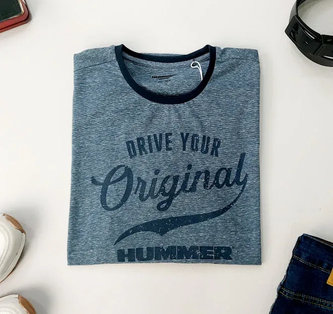 Camiseta Hummer para caballero color grisáceo