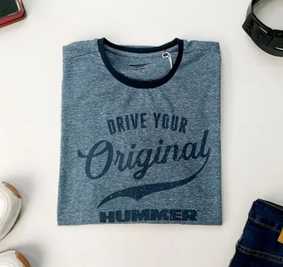 Camiseta Hummer para caballero color grisáceo