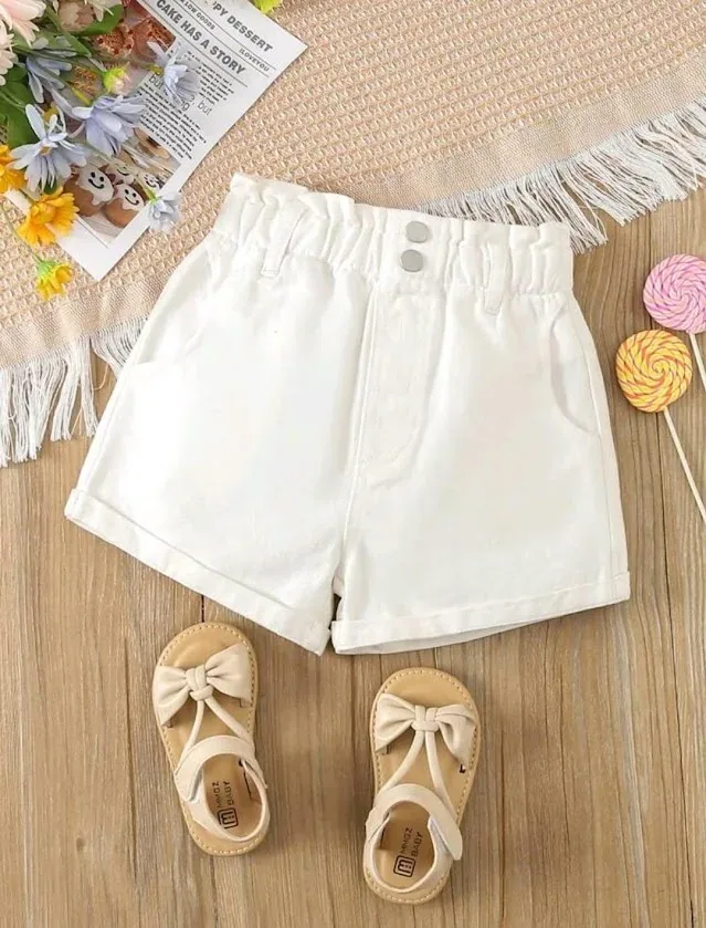 Short para niña color blanco