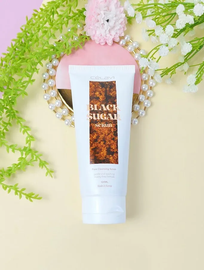 Gel exfoliante de azucar negro Celavi