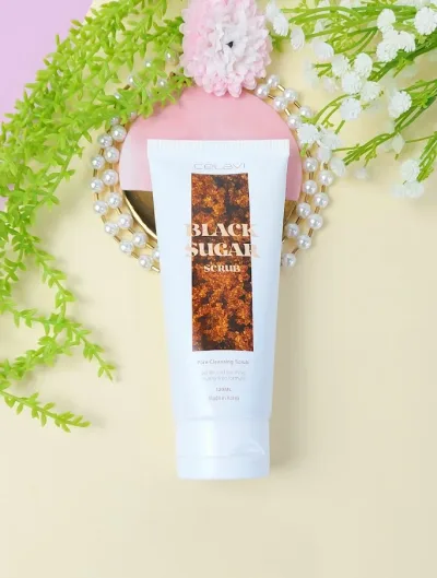 Gel exfoliante de azucar negro Celavi