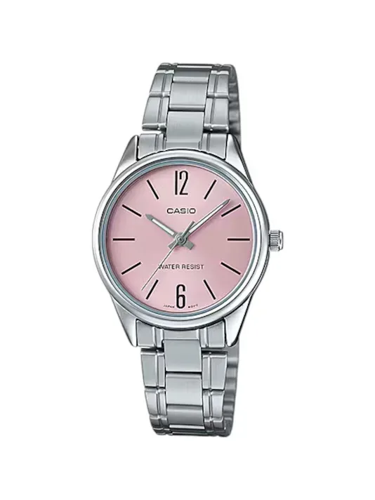 Reloj Casio para dama LTP-V005D-4BUDF COLOR PLATEADO