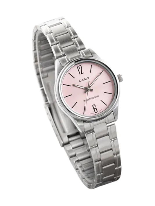 Reloj Casio para dama LTP-V005D-4BUDF COLOR PLATEADO