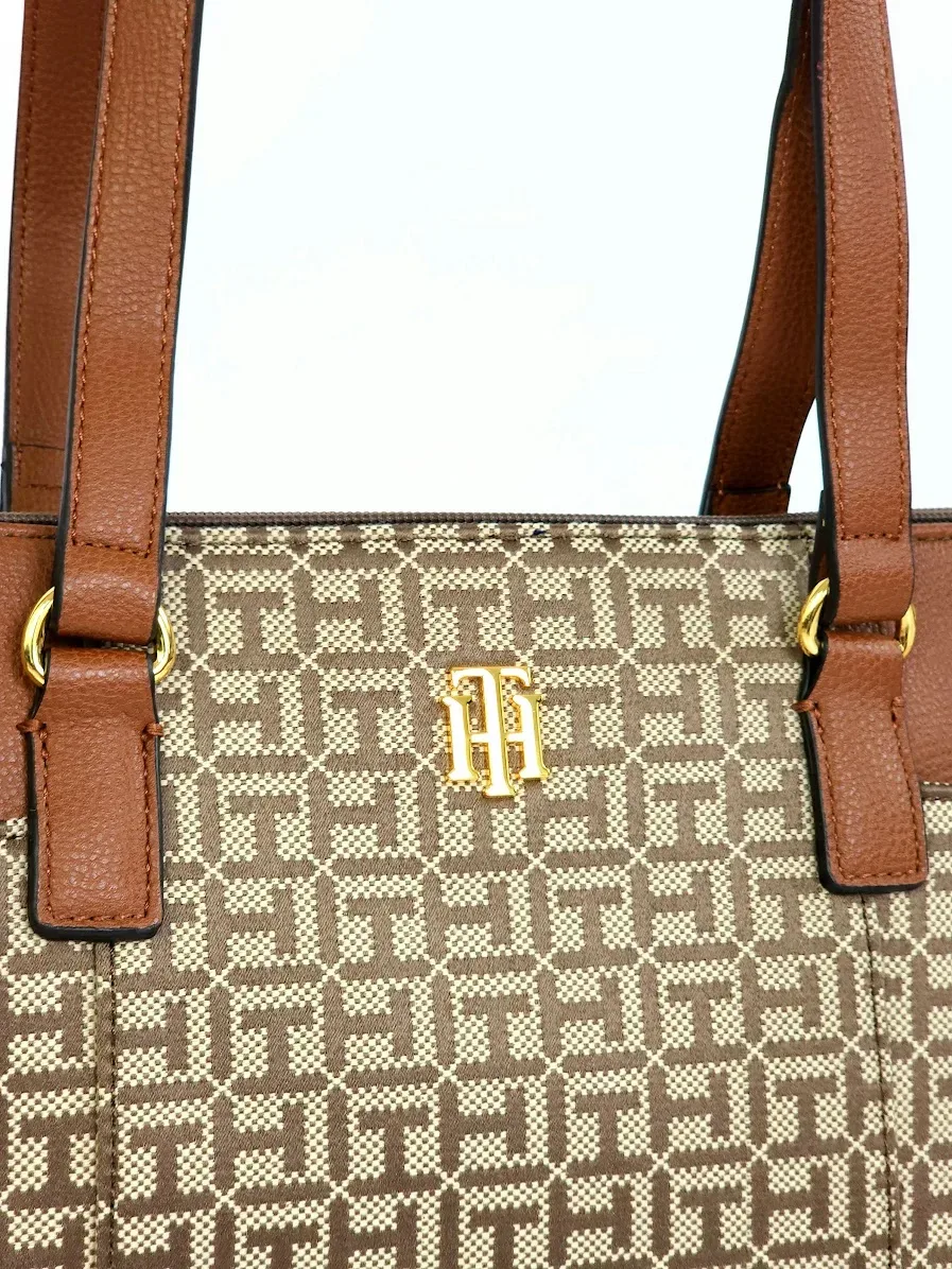 Bolso de hombro Tommy Hilfiger para dama color café
