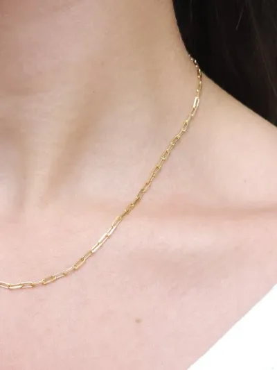 Collar plata 925 para dama color dorado con baño de oro 18K con diseño de cadena #6