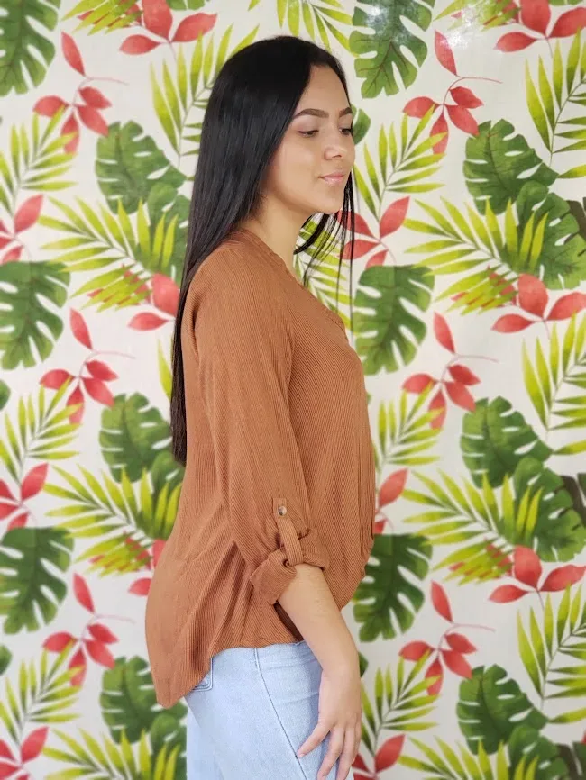 Blusa EYM para dama terracota