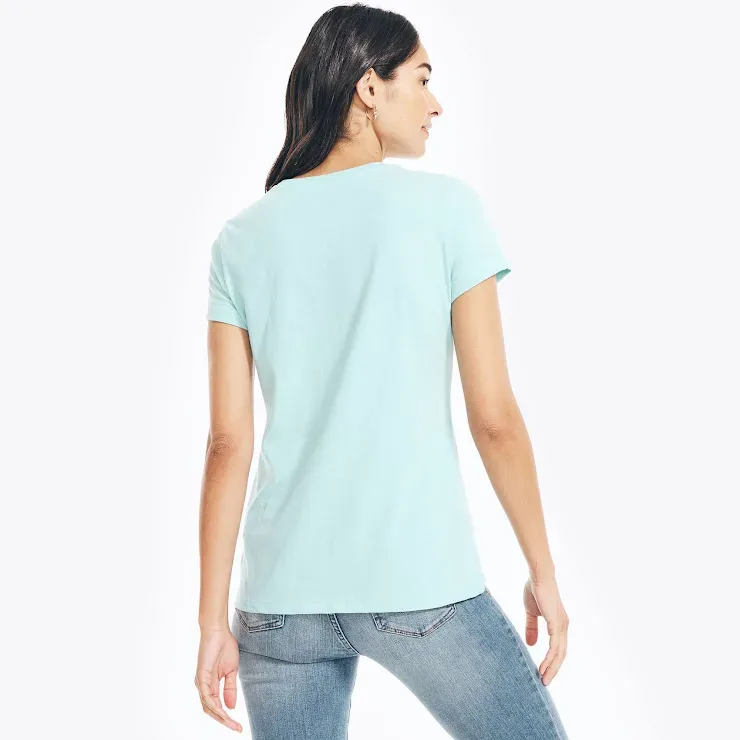 Camiseta Nautica para dama color celeste