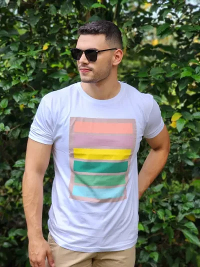 Camiseta para caballero Estivaneli color blanco