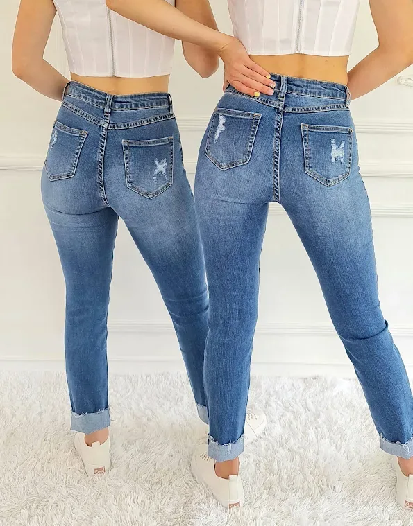 Jeans para dama high rise IH8909HR color azul
