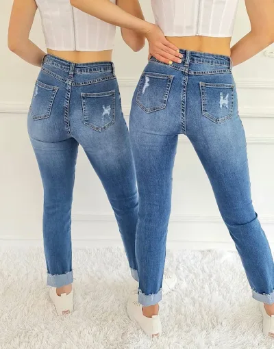 Jeans para dama high rise IH8909HR color azul