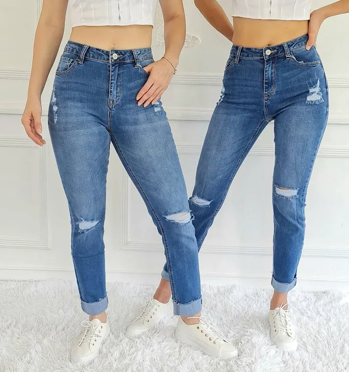 Jeans para dama high rise IH8909HR color azul