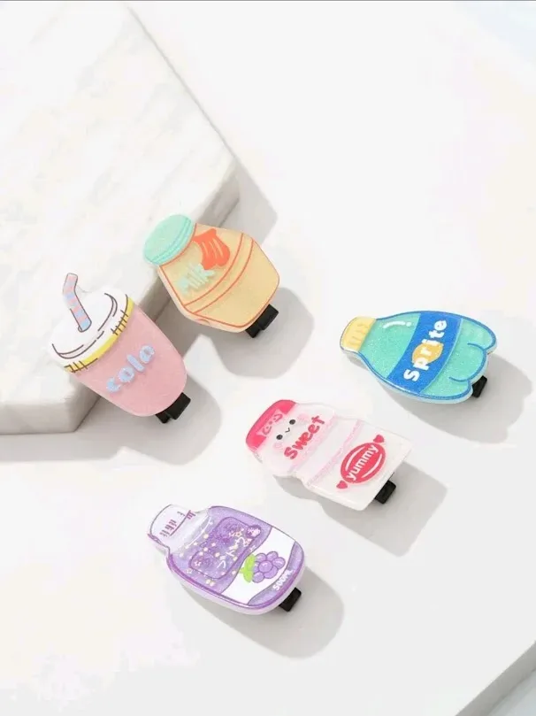 Set de prensa de cabello para dama diseño de refresco multicolor