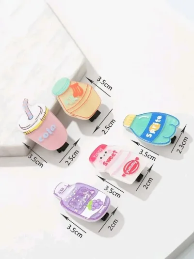 Set de prensa de cabello para dama diseño de refresco multicolor