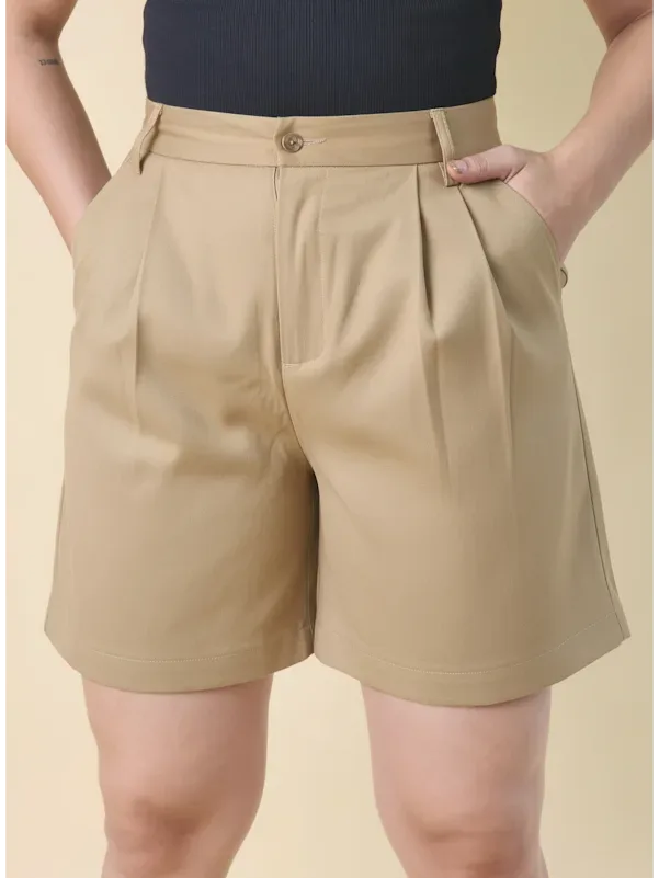 Short Estivaneli para dama AVCW-63928 COLOR CAQUI