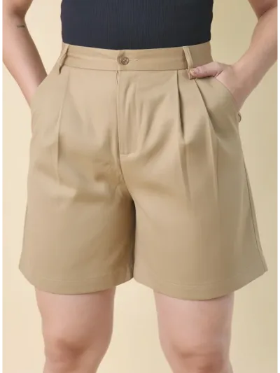 Short Estivaneli para dama AVCW-63928 COLOR CAQUI