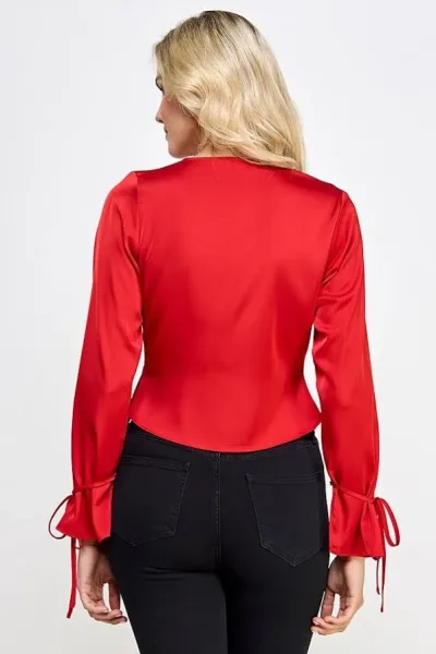 Blusa para dama manga corta color rojo