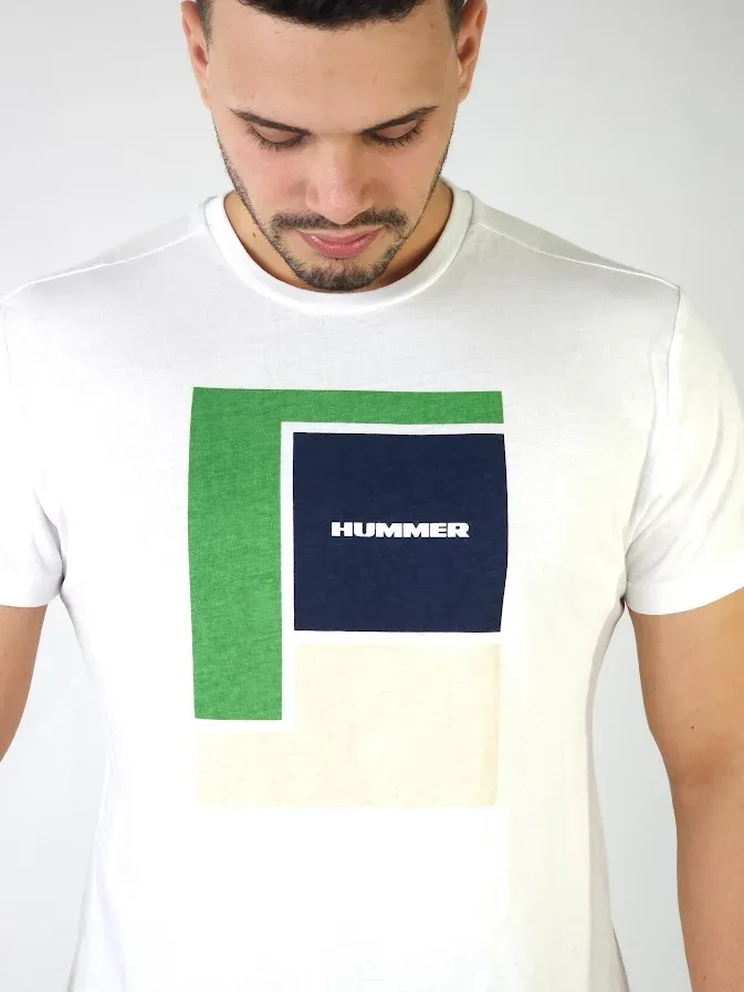 Camiseta Hummer para caballero color blanco