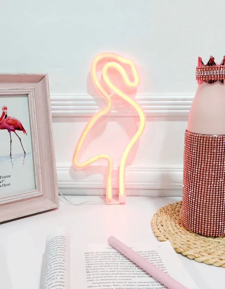 Lampara decorativa con Forma de Flamingo