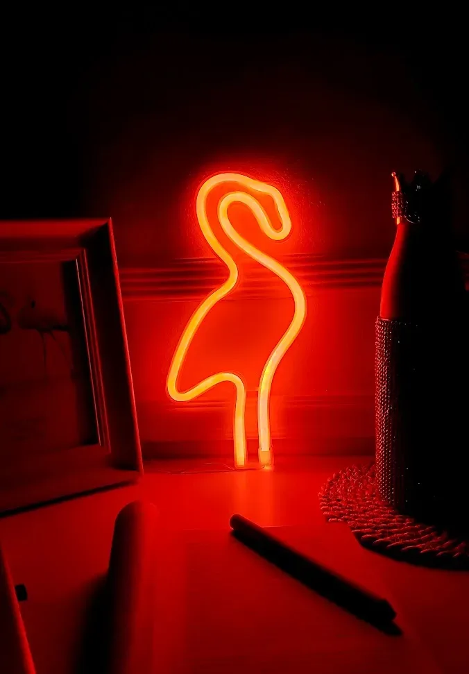 Lampara decorativa con Forma de Flamingo