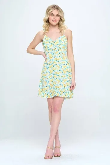 Vestido para dama diseño floral multicolor
