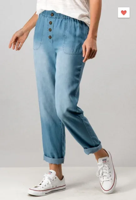 Pantalón para dama color celeste mezclilla