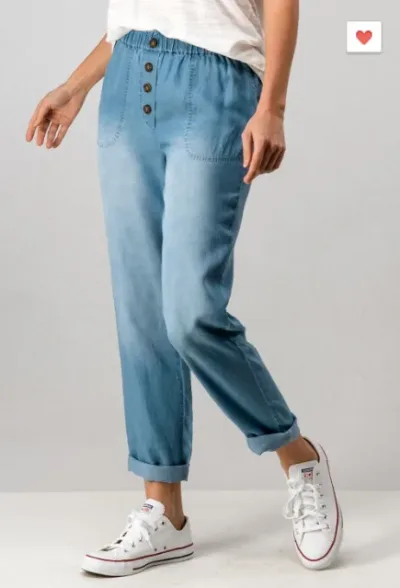 Pantalón para dama color celeste mezclilla
