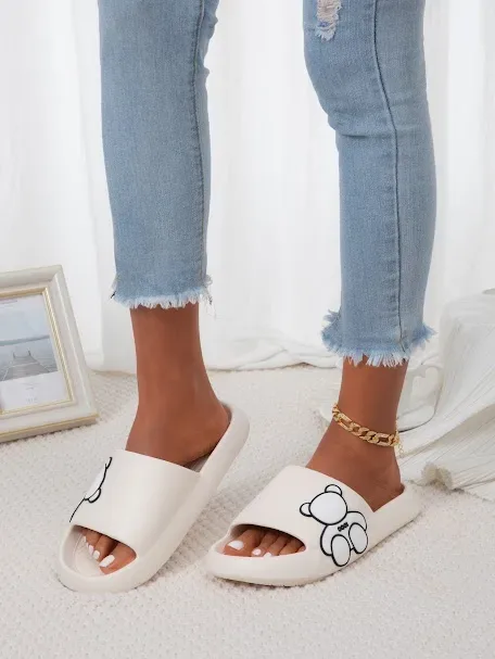 Par de sandalias para dama color blanco