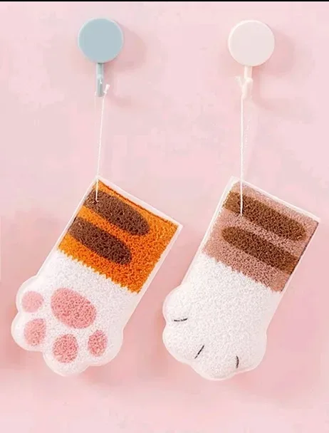 Esponja de baño diseño de gato color al azar