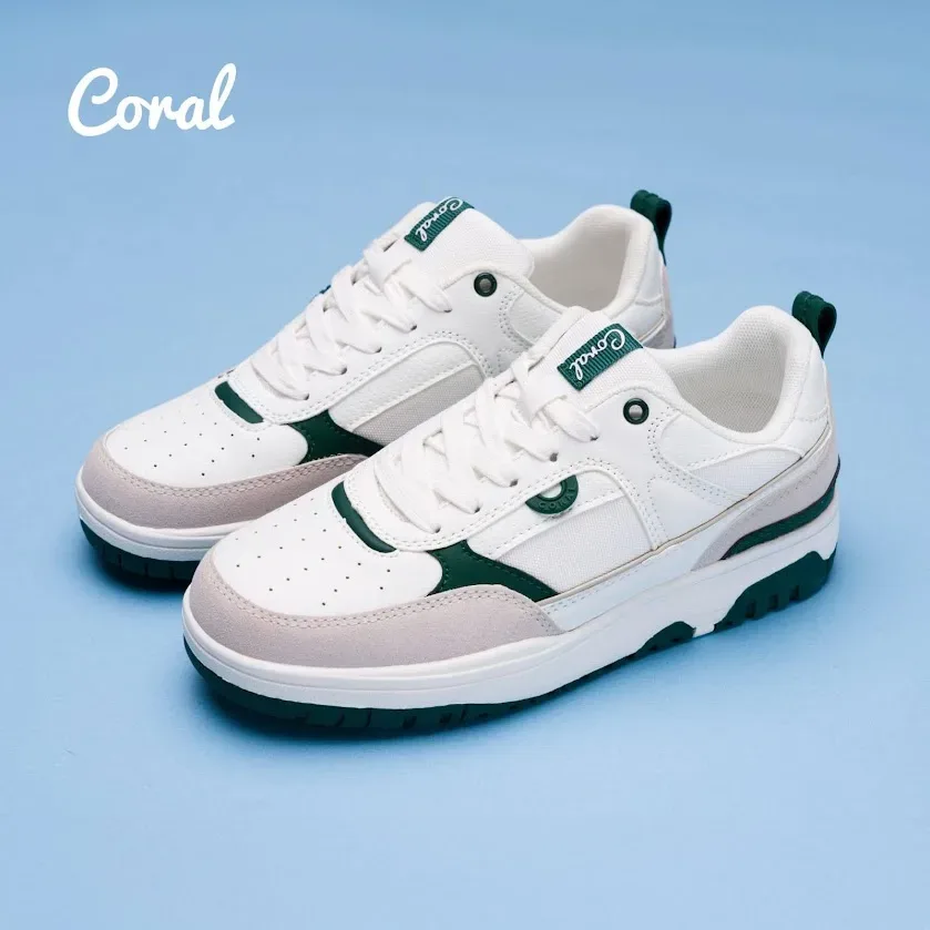 Tenis Coral Massimo White DK Green para dama